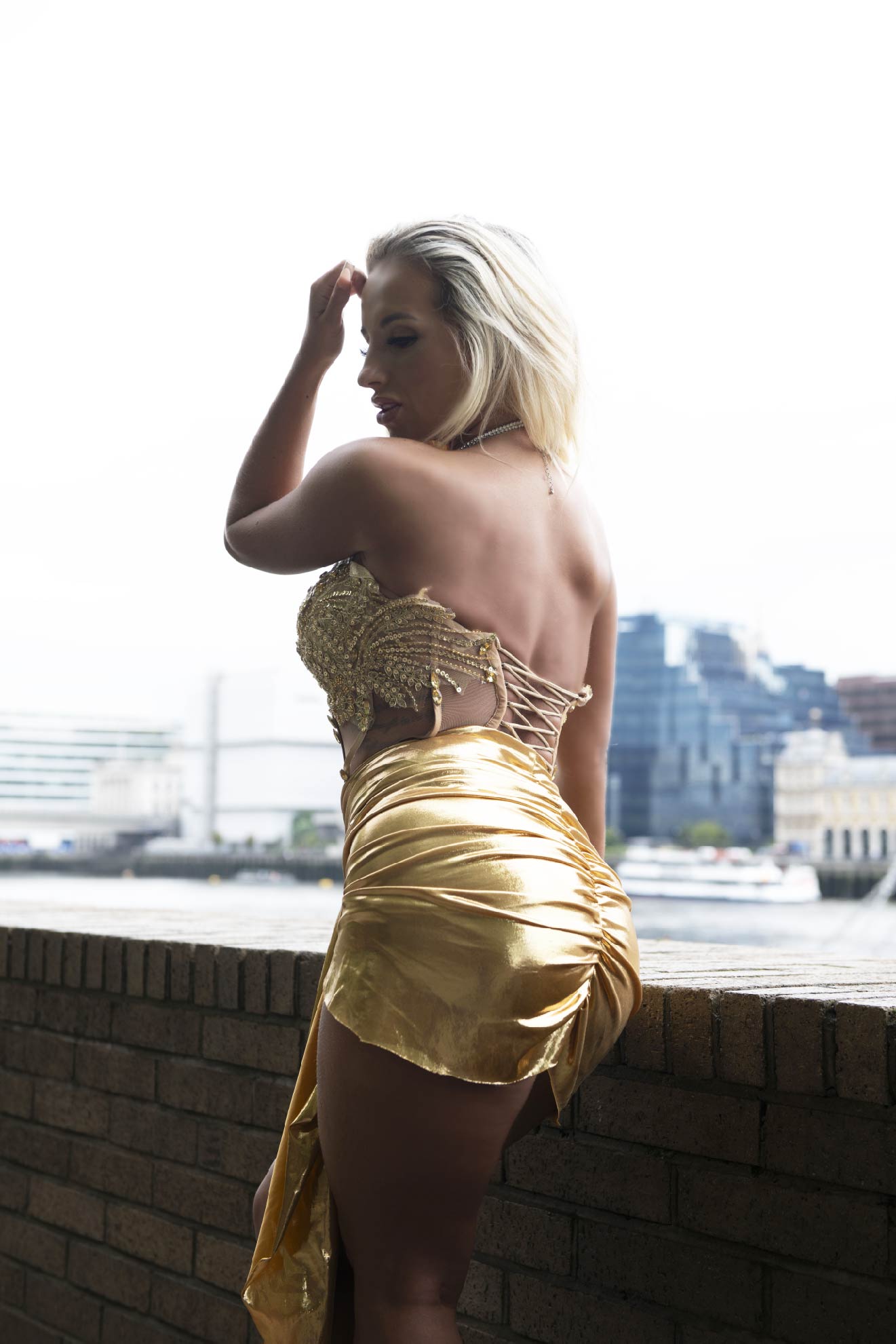 GOLD CORSET DRESS CO-ORD